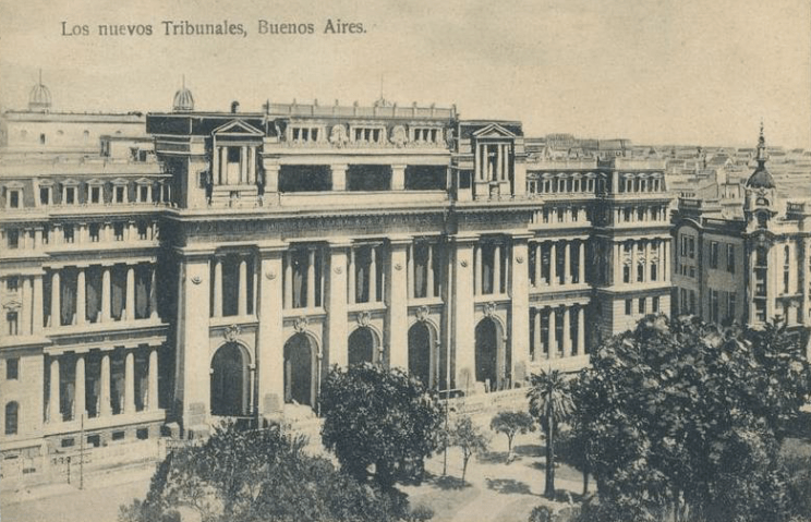 Palacio de Tribunales, año 1930.